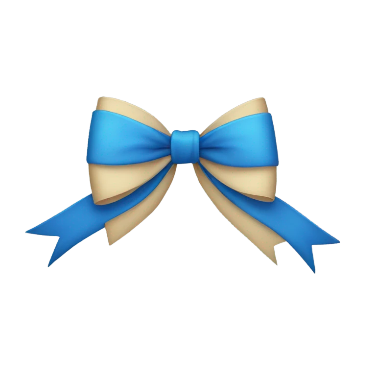 blue bow emoji