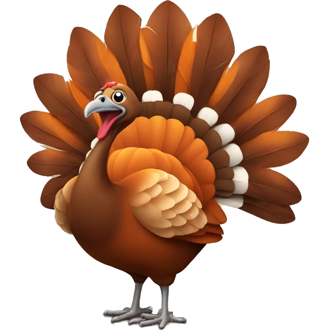 Orange and brown turkey emoji