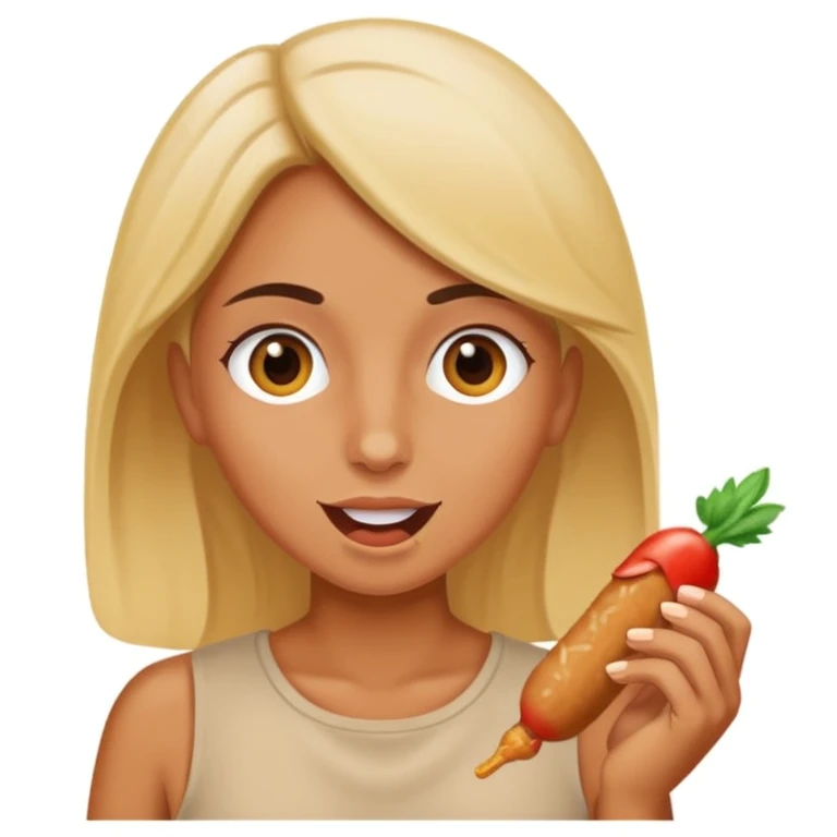 Mujer comiendo pene emoji
