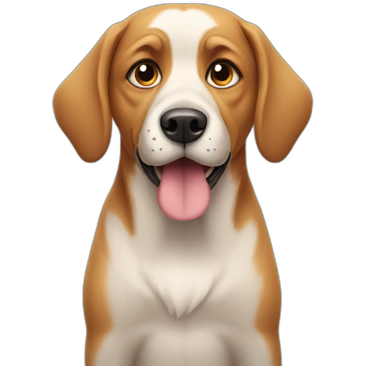 dog anxious and hungry emoji