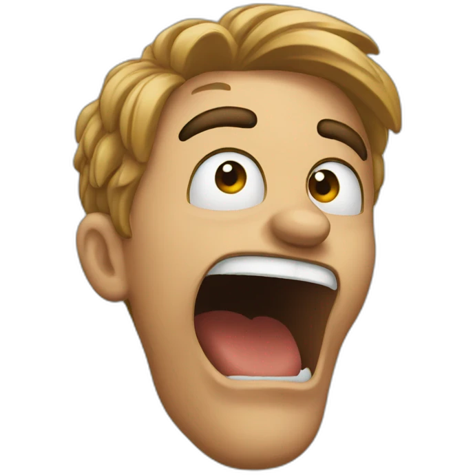Cringe face emoji
