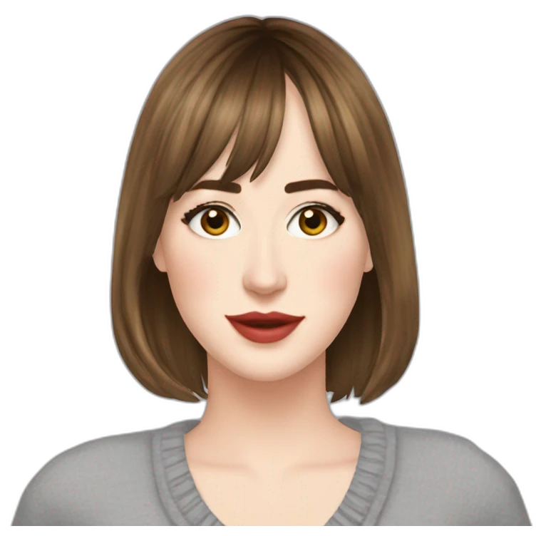 dakota johnson coupe carré emoji