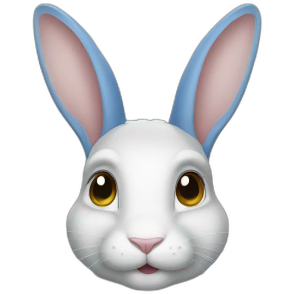 Lapin bleu emoji