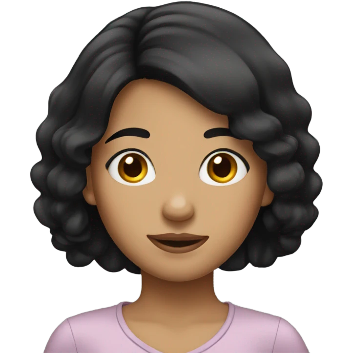 Girl with black hair emoji