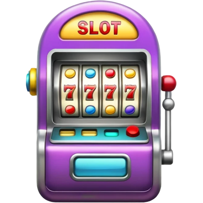 slot machine, simple, colorful, rounded, no text emoji