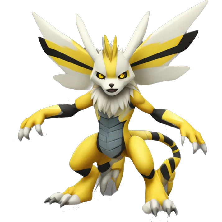 Metabee Renamon Zeraora Full body emoji