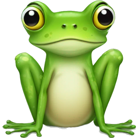 Frog sun bathing  emoji