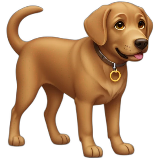 Walk of a brown Labrador dog emoji
