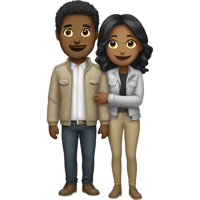 New Year's couple emoji