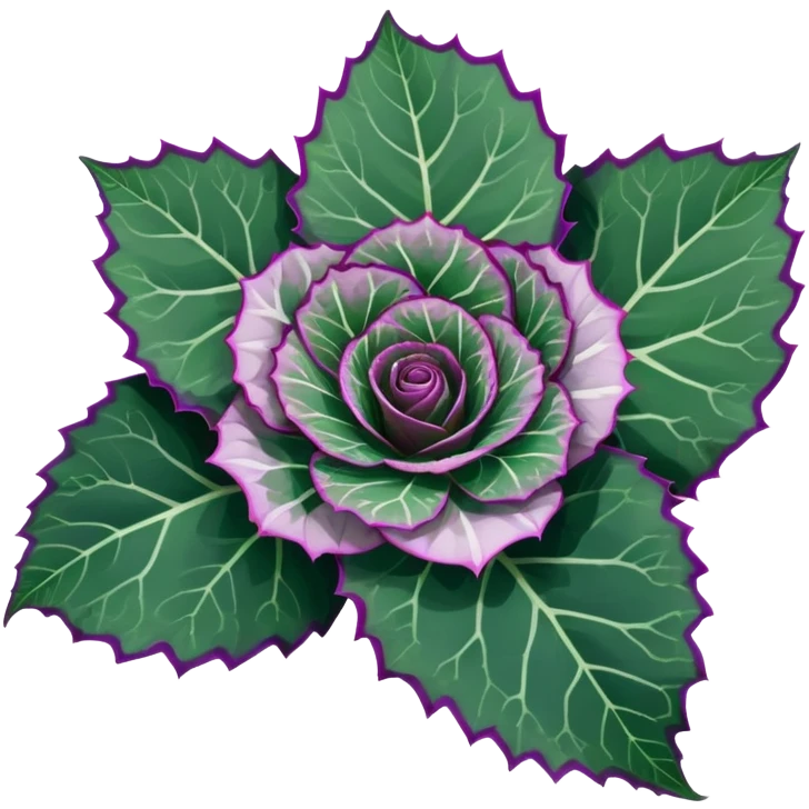 Close-up of Begonia Rex leaf center showing spiral growth pattern, dark green leaf with purple edges and white spots emoji