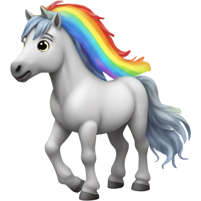 Horse on a rainbow emoji