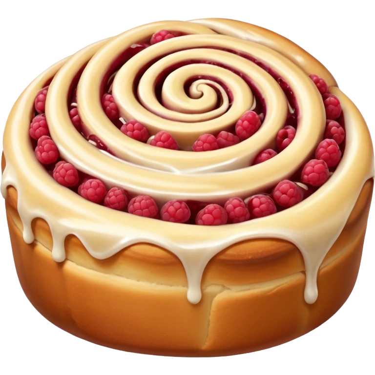 Raspberry cinnamon roll emoji
