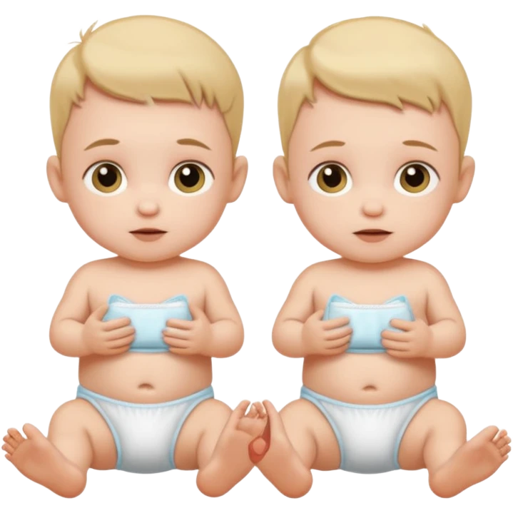 TWIN BABIES WITH DIAPERS emoji