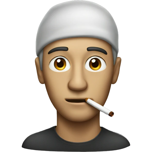 man smoking cigarette emoji