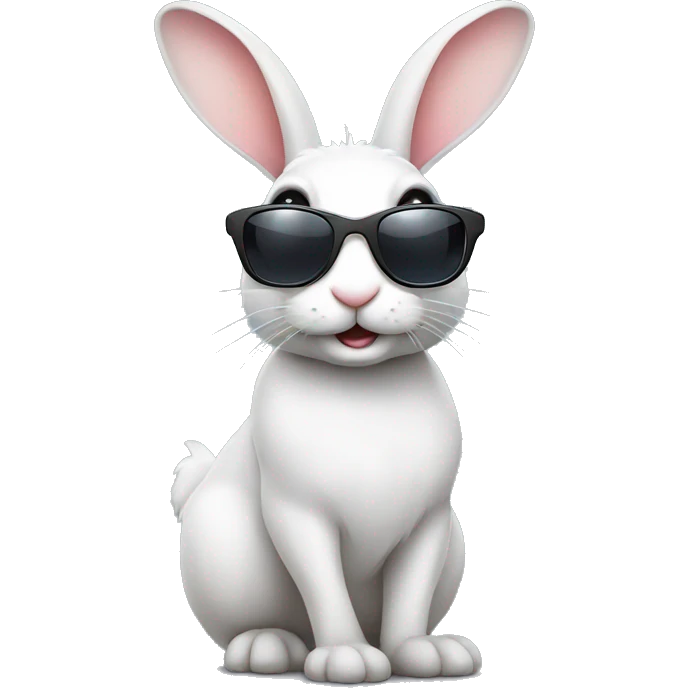 rabbit with sun glasses  emoji