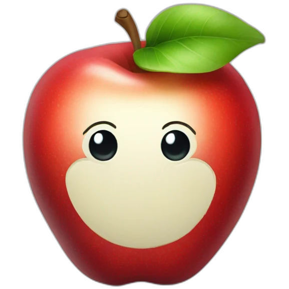pomme vert:une rouge emoji