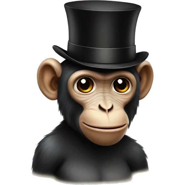Monkey with a top hat emoji