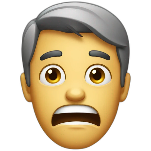 Shocked and lost emoji