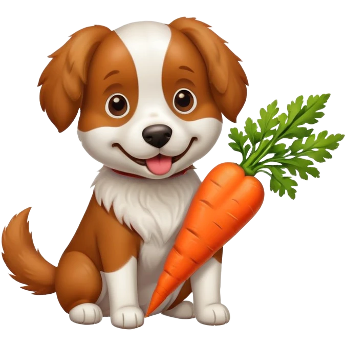 Dog with carrot  emoji