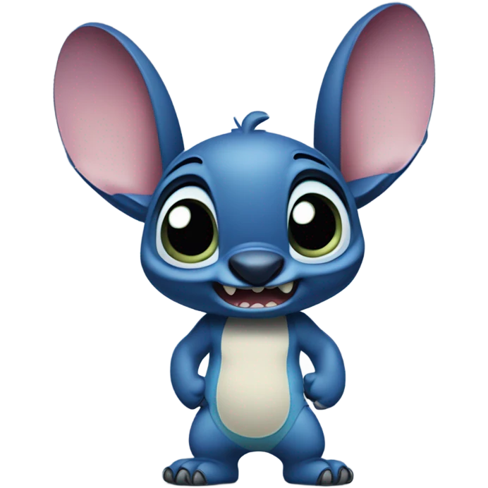 very cute standing Disney Stitch  emoji