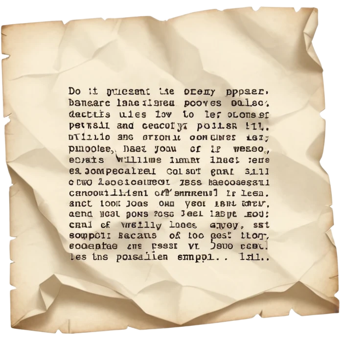 piece of paper with written text only emoji