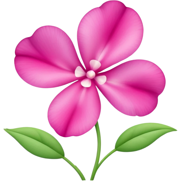 sweetpea flower, pink with dotted center, emoji style emoji