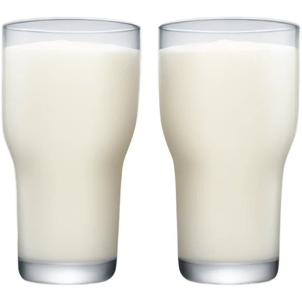 two glasses with milk cheers emoji