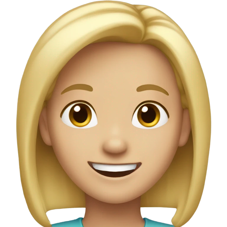 Happy blond girl emoji