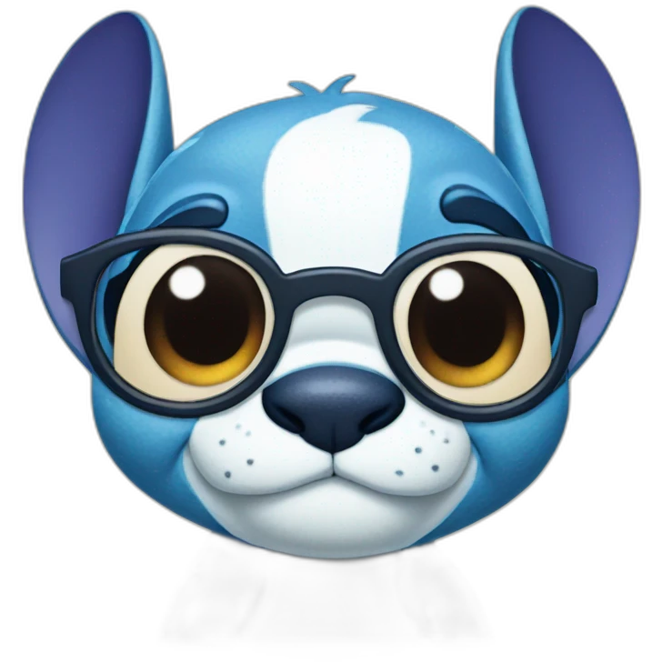 stitch with glasses from lilo and stitch emoji