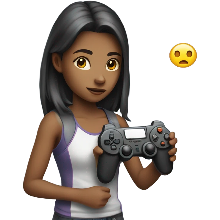 Girl playing video game  emoji
