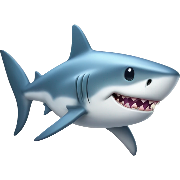 sweet looking shark with a bow on emoji