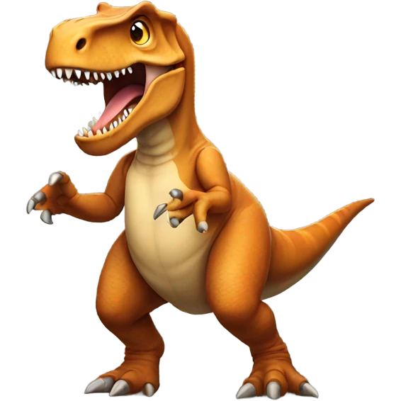 T Rex with fingers emoji