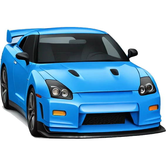 blue gtr car emoji