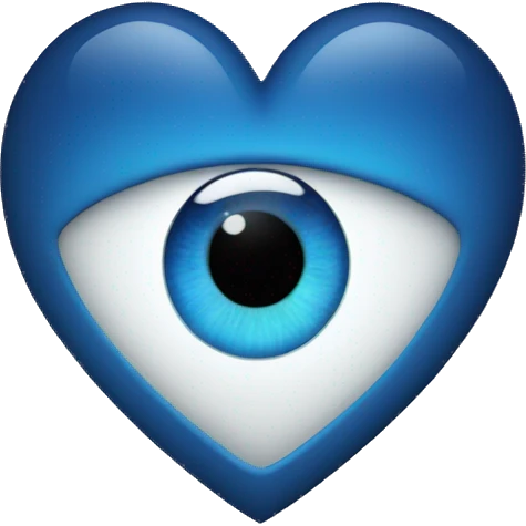 Heart eye emoji with blue hearts emoji