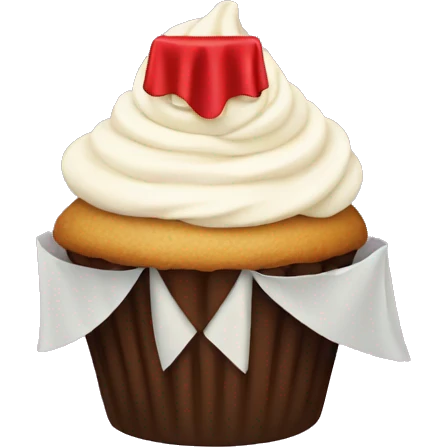 Cupcake with a cape emoji