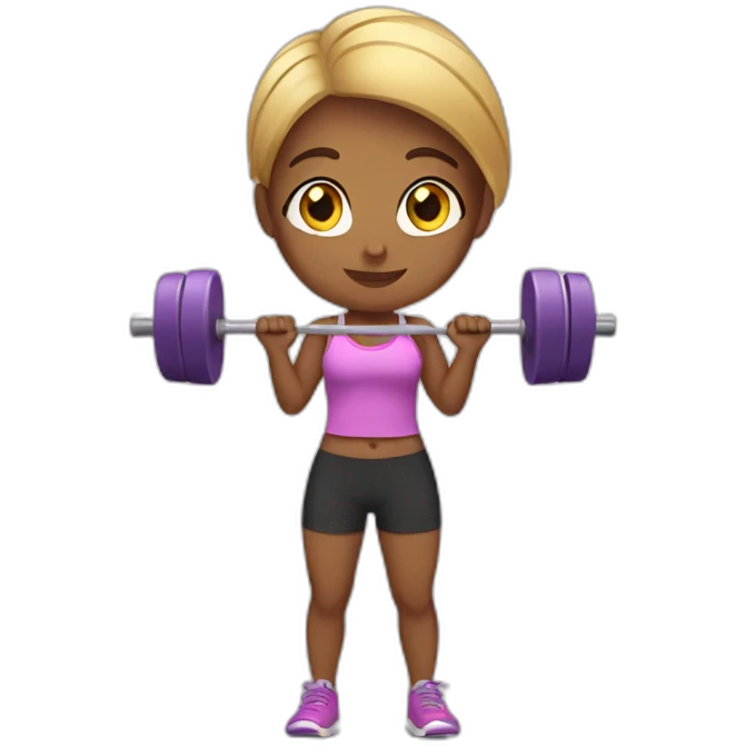 girl lifting weights emoji