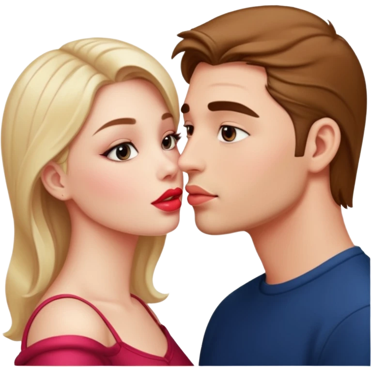 French kiss fair men and women emoji
