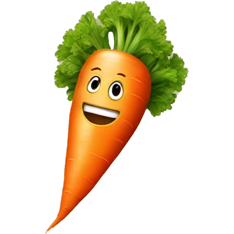 A happy carrot emoji