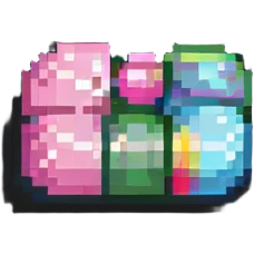 pixelated chewing gum in vibrant colors emoji