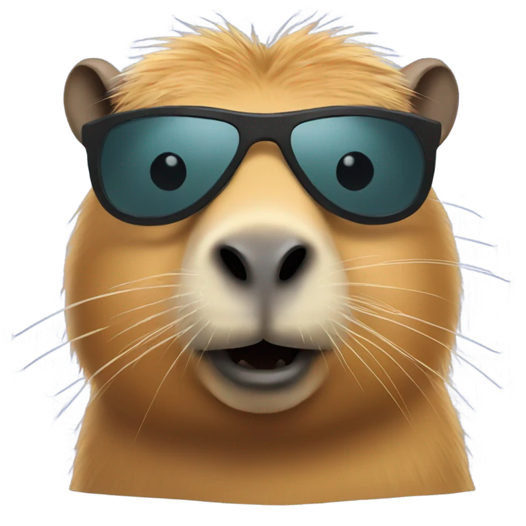 Capybara with sunglasses emoji