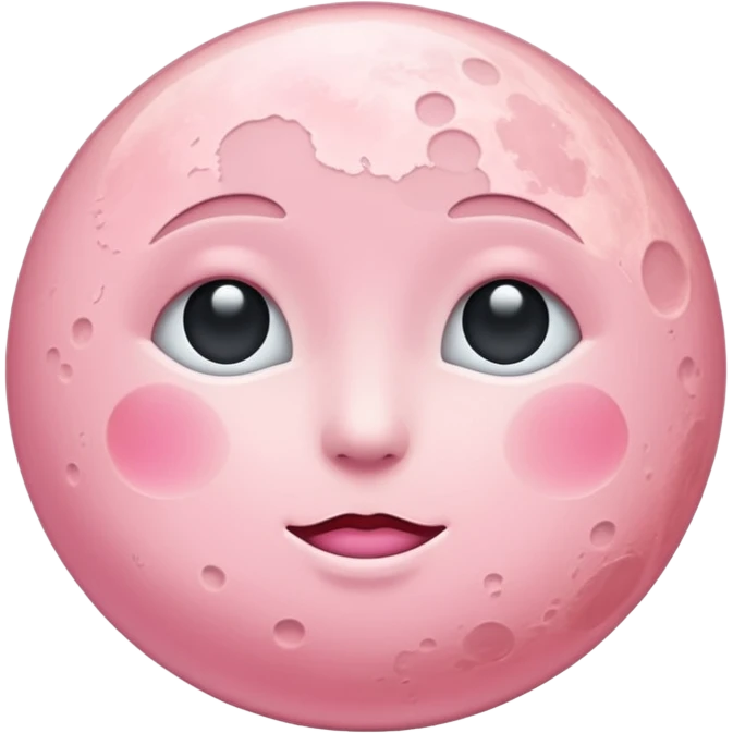 Light pink pink moon emoji