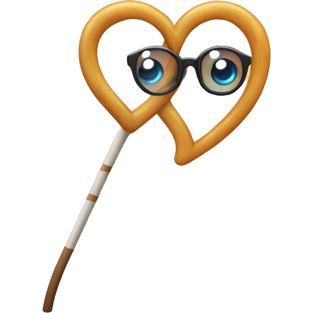 Cane con occhiali a forma di cuore  emoji