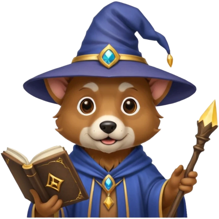 Dog wizard emoji