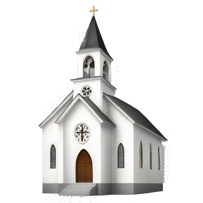 White cute church emoji