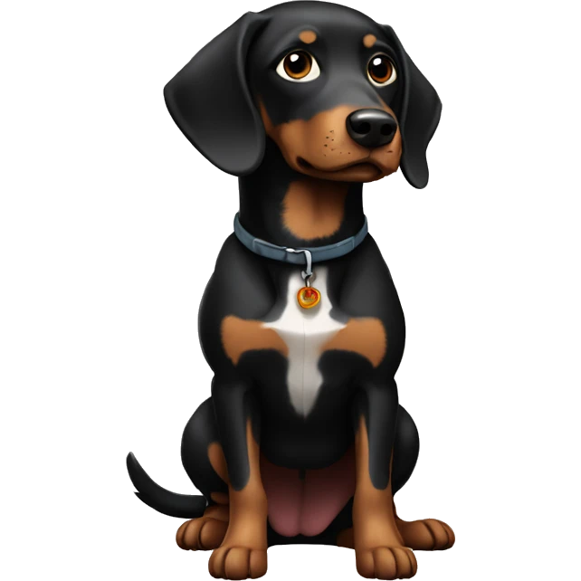 perro salchicha negro emoji