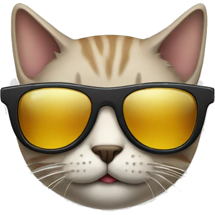 Cat with sunglasses emoji