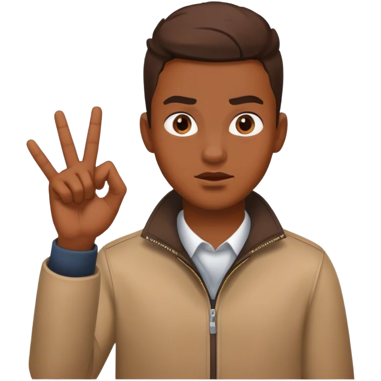Un 2️⃣ jeune homme faisant un doigt d’honneur emoji