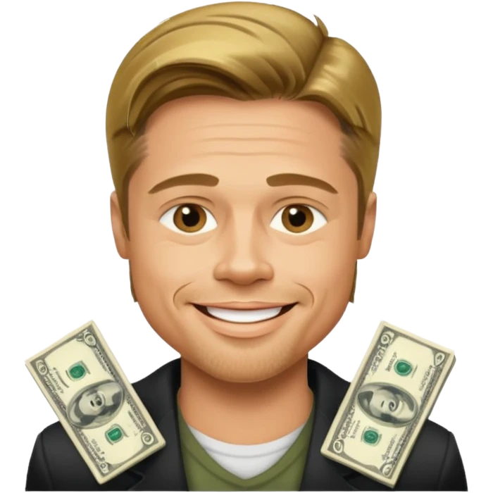 Bradd pitt with cash  emoji