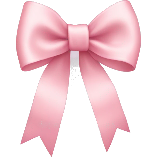 light pink ribbon bow emoji