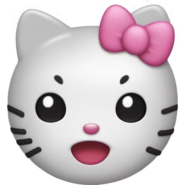 Hello kitty bisou emoji